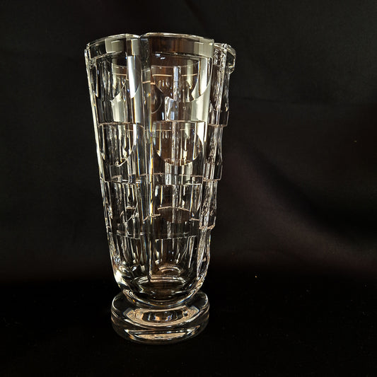 Art Deco Crystal Vase "Thousand Windows" – Simon Gate, Orrefors – 1930s