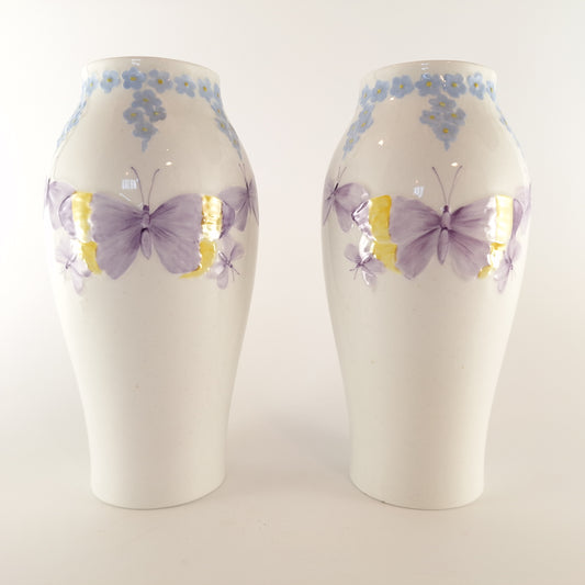 Pair of Art Noveau Porcelain Vases – Rörstrand, Sweden – Early 1900s